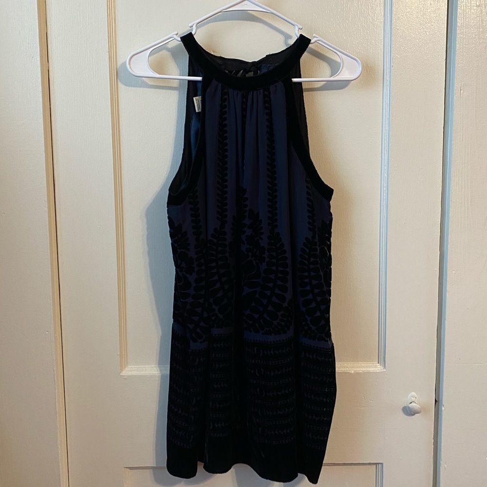 Max studio silk and velvet cocktail dress